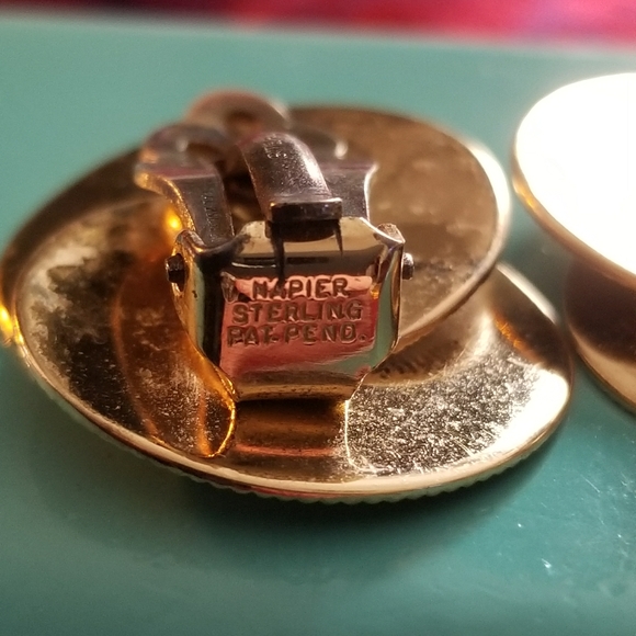 Vintage Napier Sterling Silver vermeil earrings - Picture 8 of 10